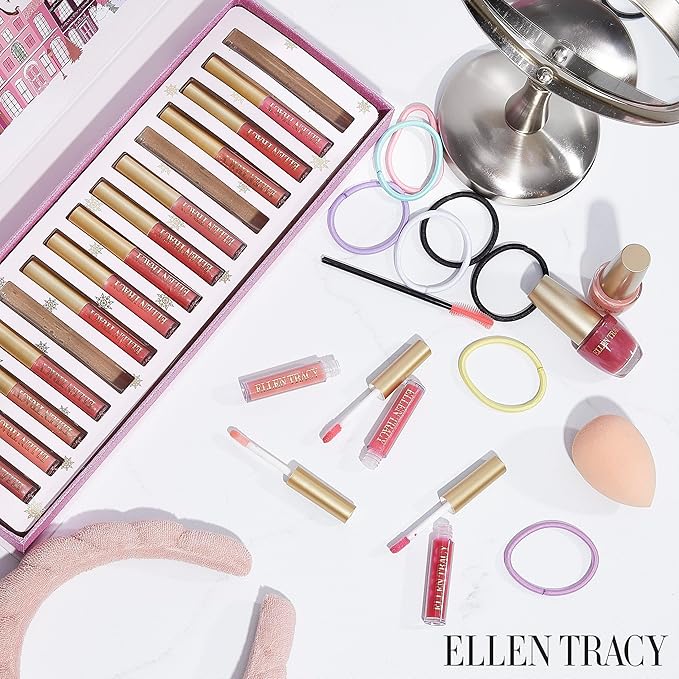 ELLEN TRACY 15-Piece Embossed Lip Gloss Collection and Luxuriously Gorgeous
