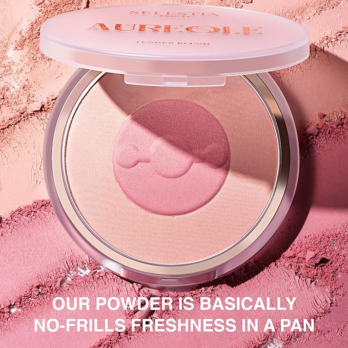 Blush Duo Aureole - High Pigmented Pink Blush Use Separately, 0.53 Oz