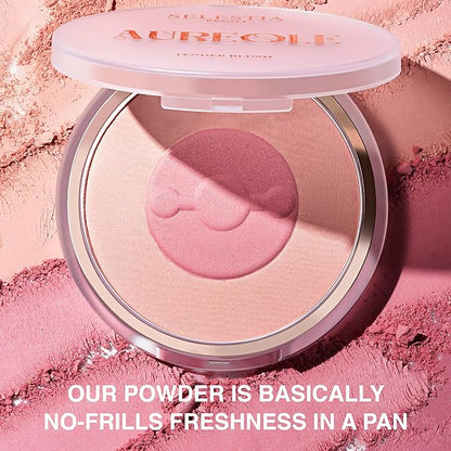 Blush Duo Aureole - High Pigmented Pink Blush Use Separately, 0.53 Oz