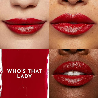 LAWLESS Forget the Filler Lip-Plumping Line-Smoothing Satin Cream Lipstick - Who's That Lady - Natural Ingredients Smooth and Hydrate Lips for a Plumper, Fuller Look - 3.7g