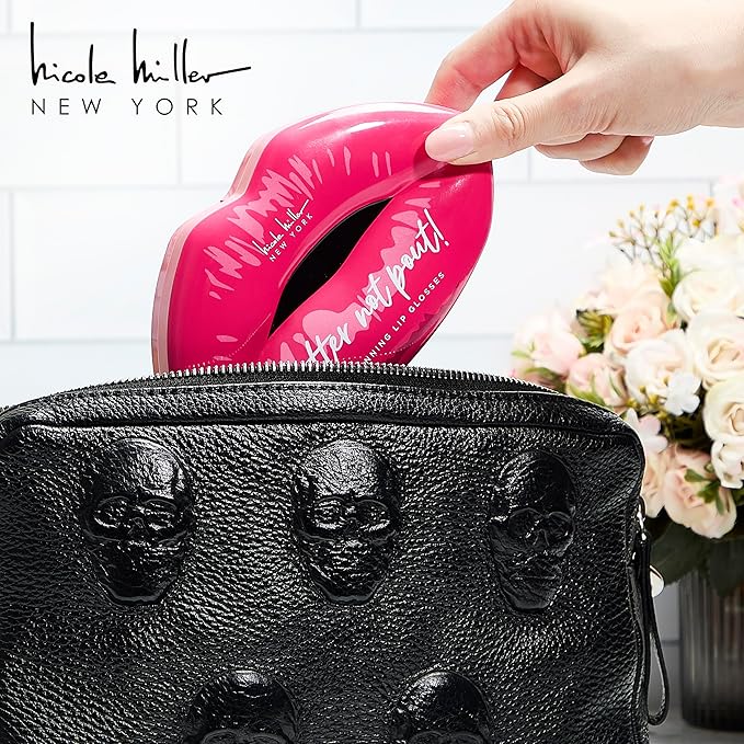 Nicole Miller Lip Gloss Collection, 4 Count (Pack of 1), Better Not Pout Pink