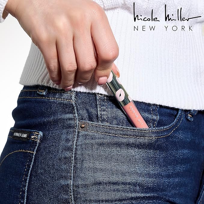 Nicole Miller Lip Gloss Collection, 4 Count (Pack of 1), Better Not Pout Nude