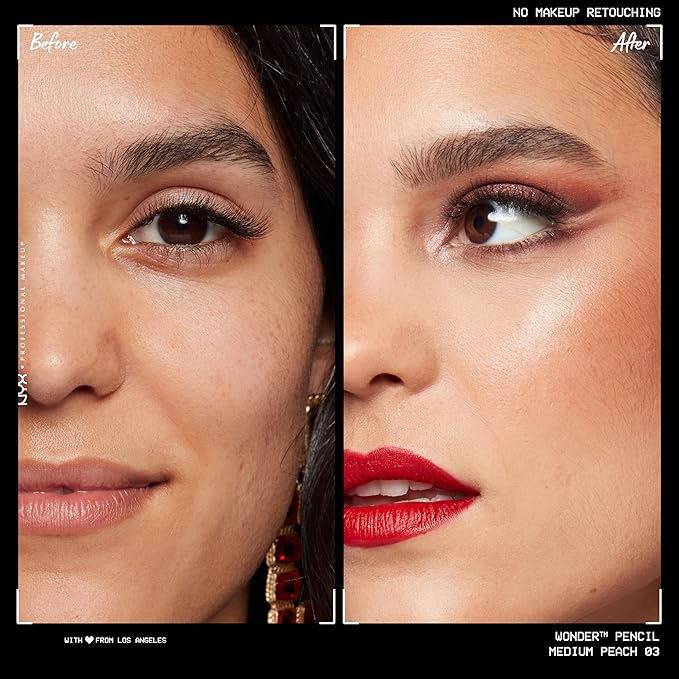 NYX PROFESSIONAL MAKEUP Wonder Pencil, Multi-Use Micro Highlighter Medium Peach