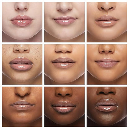 Ruby Kisses Lip Gloss Butter Bomb Gloss Non-Sticky Lip Gloss Vitamin E Natural Nude Lip Makeup - 7.8mL (0.26 US fl.oz) (White Lie)