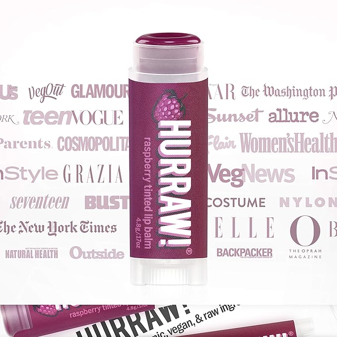Hurraw! Raspberry Tinted Lip Balm: (Sheer