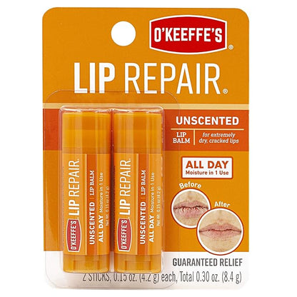 O'Keeffe's Unscented Lip Repair Lip Balm