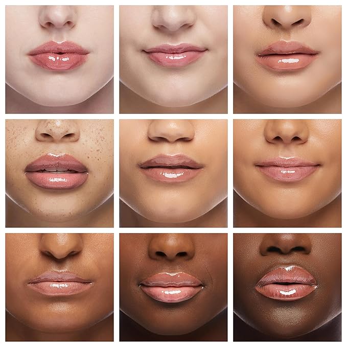 Ruby Kisses Lip Gloss Butter Bomb Gloss Non-Sticky Lip Gloss Vitamin E Natural Nude Lip Makeup - 7.8mL (0.26 US fl.oz) (Flirty)