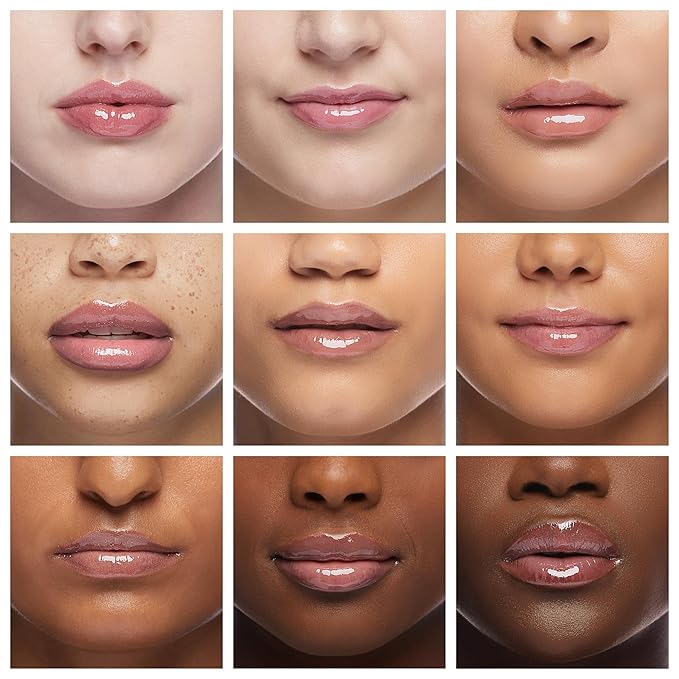 Ruby Kisses Lip Gloss Butter Bomb Gloss Non-Sticky Lip Gloss Vitamin E Natural Nude Lip Makeup - 7.8mL (0.26 US fl.oz) (Bubble Pop)