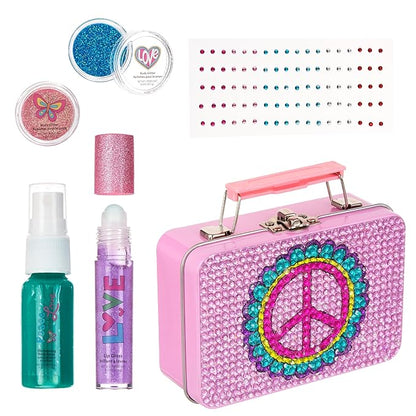 Expressions 6pc Peace & Rhinestones Beauty Set w/Tin Storage