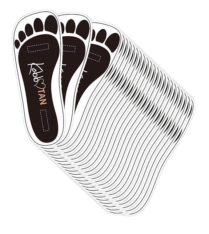 25 Pairs (50Feets) Spray Tanning Feet Pads Disposable Sunless Airbrush Tanning Tent Foot Protection