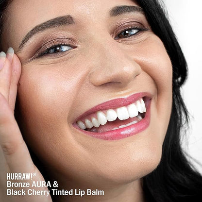 Hurraw! Black Cherry Tinted Lip Balm, Palm