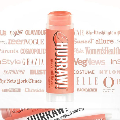 Hurraw! Grapefruit Lip Balm, 3 Pack: Palm