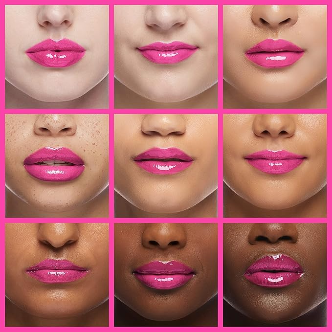 Plumping Lip Oil, Hydrating Gloss Tinted Lip Balm Transparent Lip Care, Big Brush Head Glitter Shine, Long Lasting Nourishing Non-sticky Fresh Texture