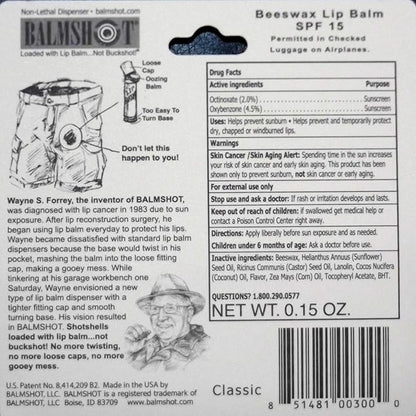 BALMSHOT Lip Balm Two Pack of Cool