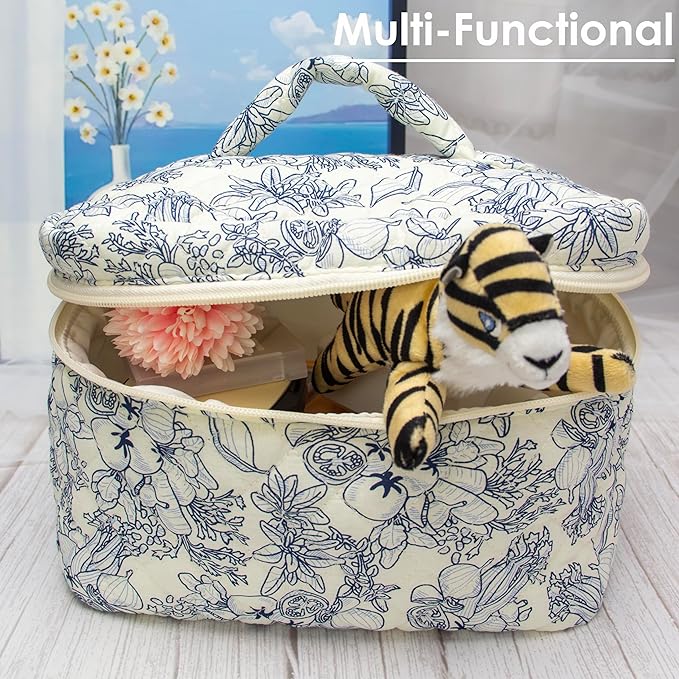 Pazimiik cotton makeup bag for