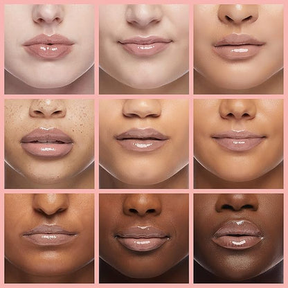 Charm Kiss Plumping Lip Oil, Hydrating Glitter Gloss Lip Gloss Transparent Toot Lip Oil Tinted, Big Brush Head Lip Glos Long Lasting Nourishing Non-sticky Fresh Texture Lip care products for Women
