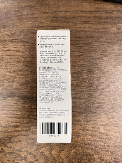 Restore Tint-ed-Face Sunscreen SPF 40丨Hydrating Sunscreen for Face with Vitamin C丨Facial Sunscreen Moisturizing Lightweight, No Sticky Travel Size Long Lasting Protection Face and All Body 1.4 Fl Oz
