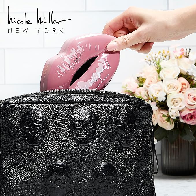 Nicole Miller Lip Gloss Collection, 4 Count (Pack of 1), Better Not Pout Nude