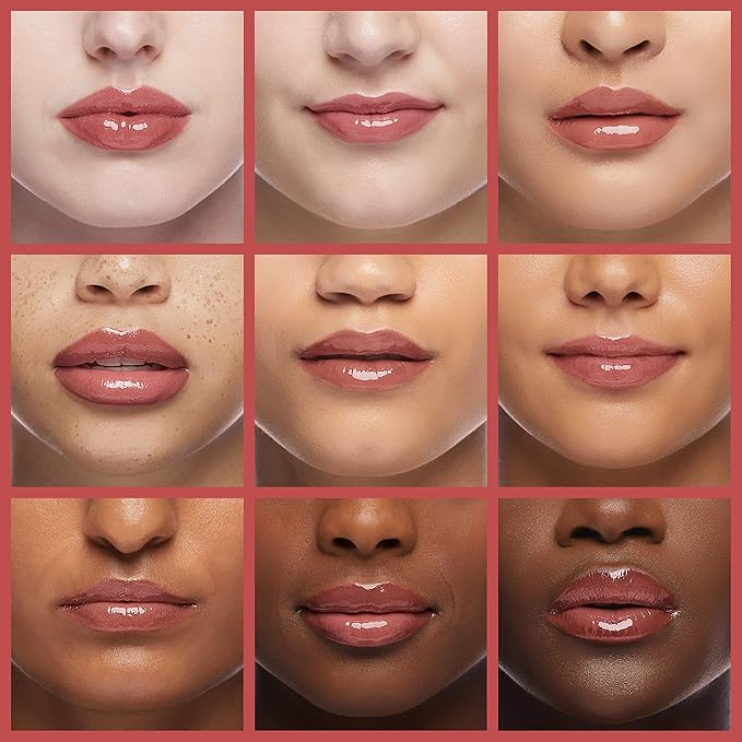 Hydrating Lip Glow Oil, Moisturizing Lip Gloss, Plumping Lip Oil, Non-Sticky Long Lasting Lip Oil Gloss, Transparent Lip Oil Tinted, Reduce lip lines (Rosewood(#012))