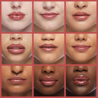 Hydrating Lip Glow Oil, Moisturizing Lip Gloss, Plumping Lip Oil, Non-Sticky Long Lasting Lip Oil Gloss, Transparent Lip Oil Tinted, Reduce lip lines (Rosewood(#012))