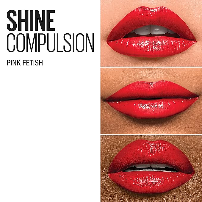 Maybelline New York Color Sensational Shine Compulsion Lipstick Makeup, Pink Fetish, 0.1 Ounce