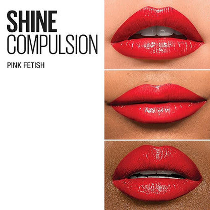Maybelline New York Color Sensational Shine Compulsion Lipstick Makeup, Pink Fetish, 0.1 Ounce