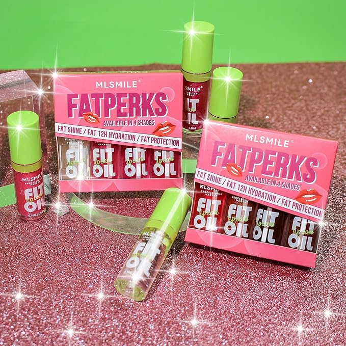 VolksRose 4pcs Lip Gloss Oil Set, Hydrating Lip Gloss