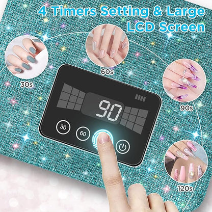 Cordless uv nail lamp, 120w