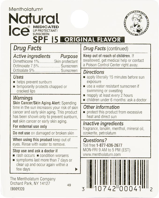 Natural Ice Original SPF 15 Medicated