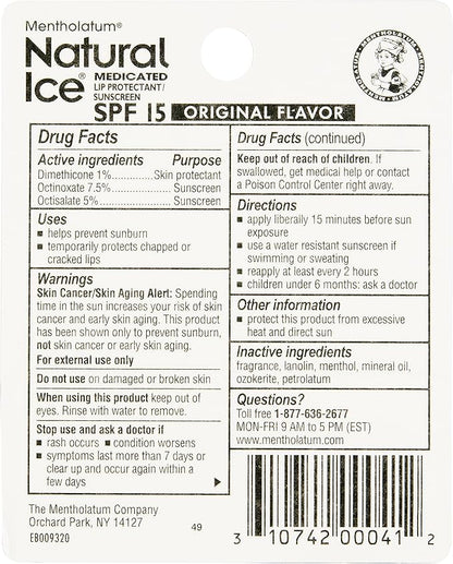 Natural Ice Original SPF 15 Medicated