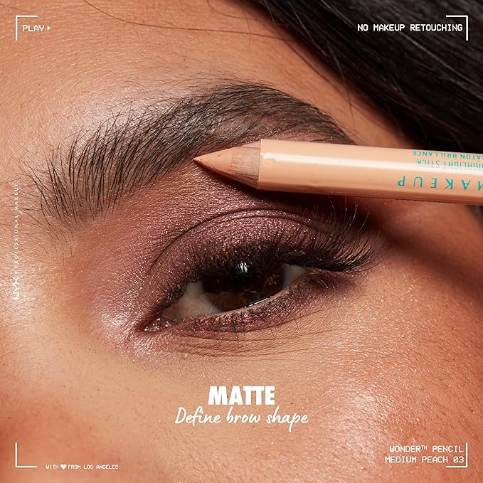 NYX PROFESSIONAL MAKEUP Wonder Pencil, Multi-Use Micro Highlighter Medium Peach