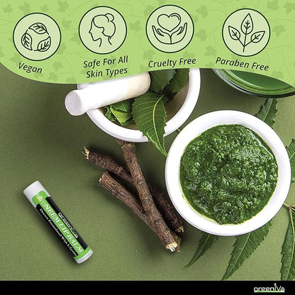 GreenIVe Neem Lip Balm, Vegan Lip L-Lysine,