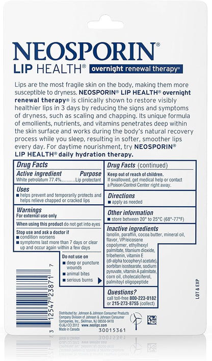 Neosporin Lip Health Overnight Healthy Lips 0.27oz.