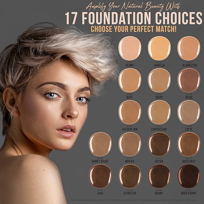 Belloccio Medium Color Shade Foundation Set - Professional 2 oz