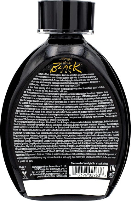 Ed Hardy BLACK XXX Instant Dark Color Tanning Lotion, 13.5 oz