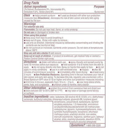 Coppertone Glow with Shimmer Sunscreen Spray, Water Resistant, Broad Spectrum SPF 30, 5 Oz Spray