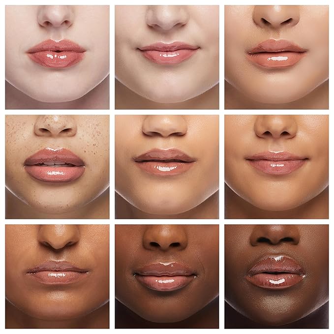 Ruby Kisses Lip Gloss Butter Bomb Gloss Non-Sticky Lip Gloss Vitamin E Natural Nude Lip Makeup - 7.8mL (0.26 US fl.oz) (Warm Hug)