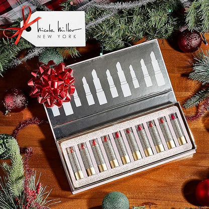 Nicole Miller 10PC Lipstick Collection with Gold & Gold