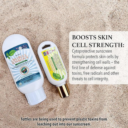 | Sunblock® SunScreen Lotion SPF 35+ | All Natural Organic Zinc Unscented Sunscreen for Sun Protection | All Natural Personal Care (3.3 oz | Single)