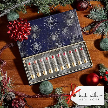 Nicole Miller 10PC Lipstick Collection with Gold & Gold