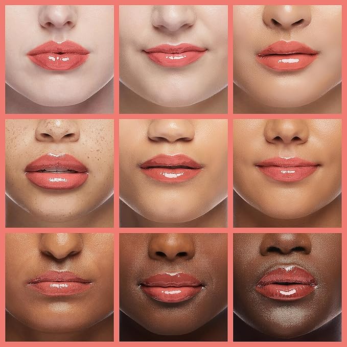 Plumping Lip Oil, Hydrating Lip Gloss Tinted Lip Balm Transparent Lip Care, Big Brush Head Glitter Shine, Long Lasting Nourishing Non-sticky Fresh Texture, 0.2 Fl Oz, 1Pack