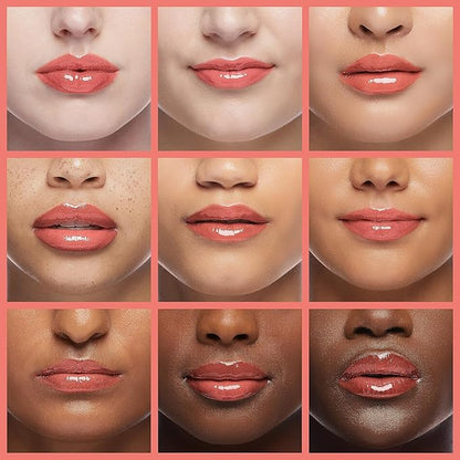 Plumping Lip Oil, Hydrating Lip Gloss Tinted Lip Balm Transparent Lip Care, Big Brush Head Glitter Shine, Long Lasting Nourishing Non-sticky Fresh Texture, 0.2 Fl Oz, 1Pack