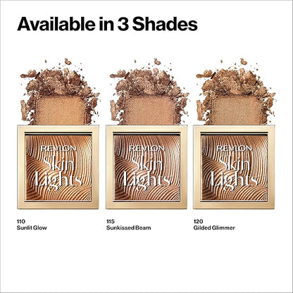 Revlon Skinlights Prismatic Powder Bronzer, Translucent-to-Buildable Coverage, ilded of 1) 120 G
